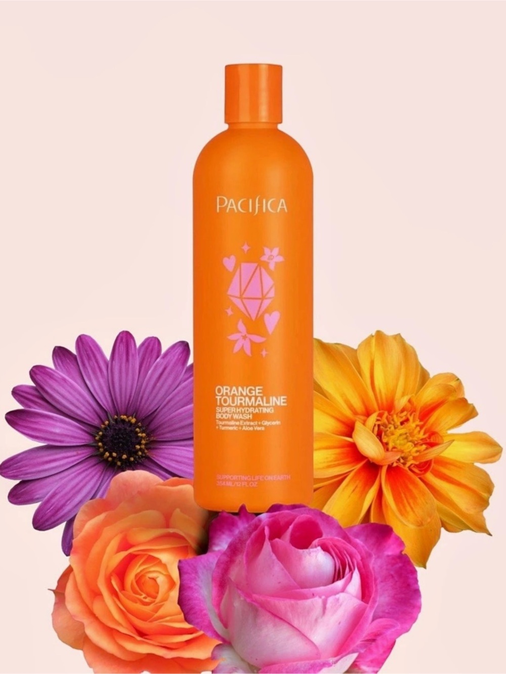 Pacifica Orange Tourmaline Super Hydrating Body Wash Orange Body Wash NWT